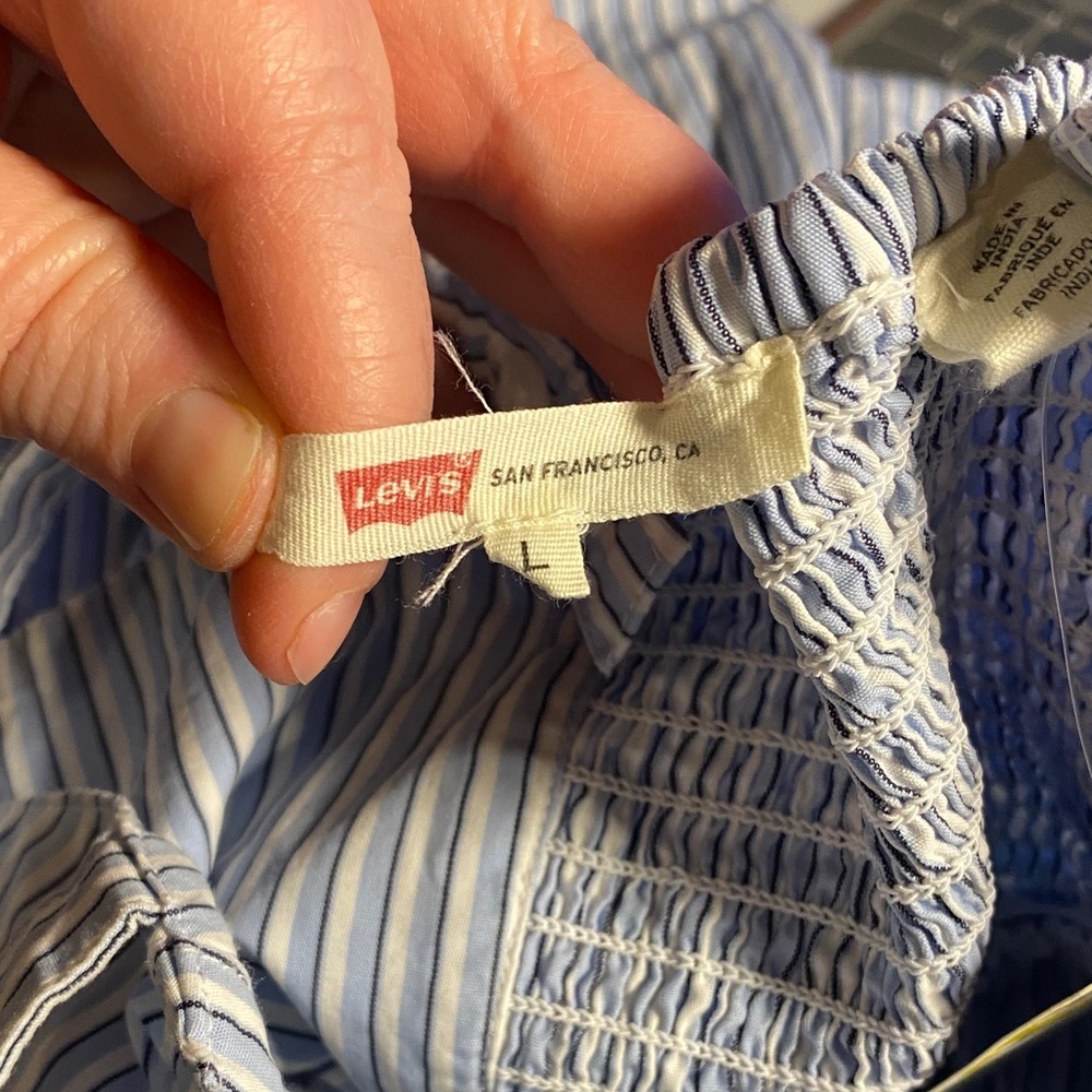 Levi's® Rachel Stripe Chambray Dress - Picture 7 of 7